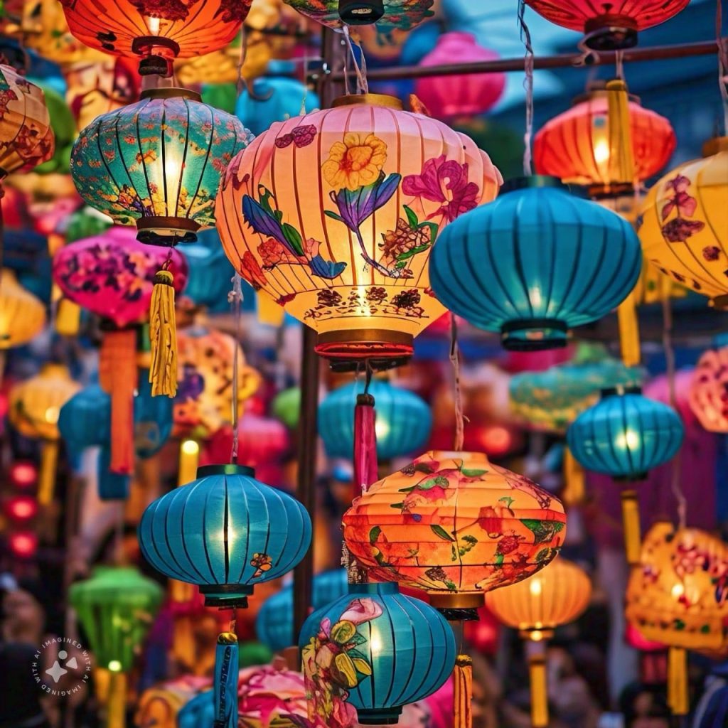 colorful lantern at lantern festival seoul