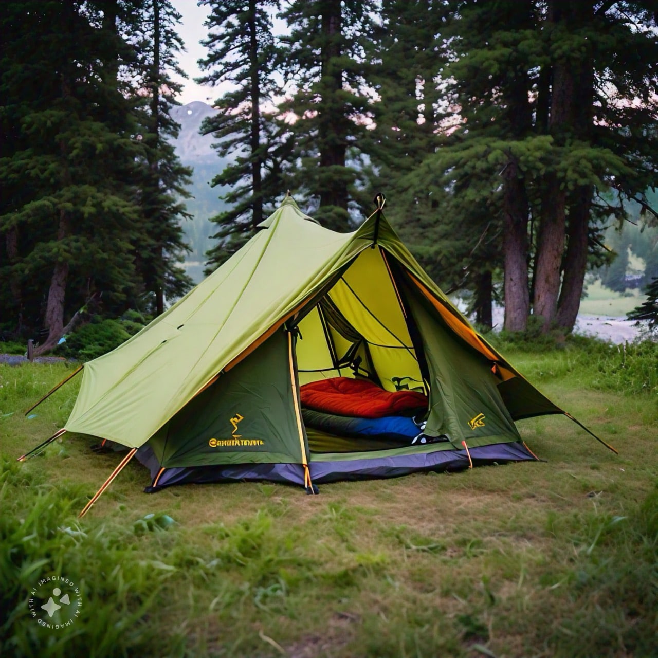 CAMPING green tent camping